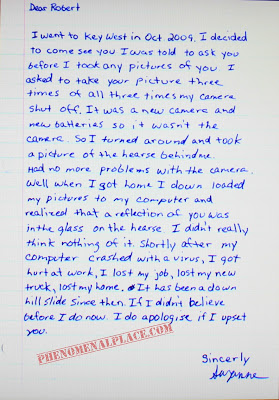 Apology letters to Robert the Doll Robert punished people and they send apology letters