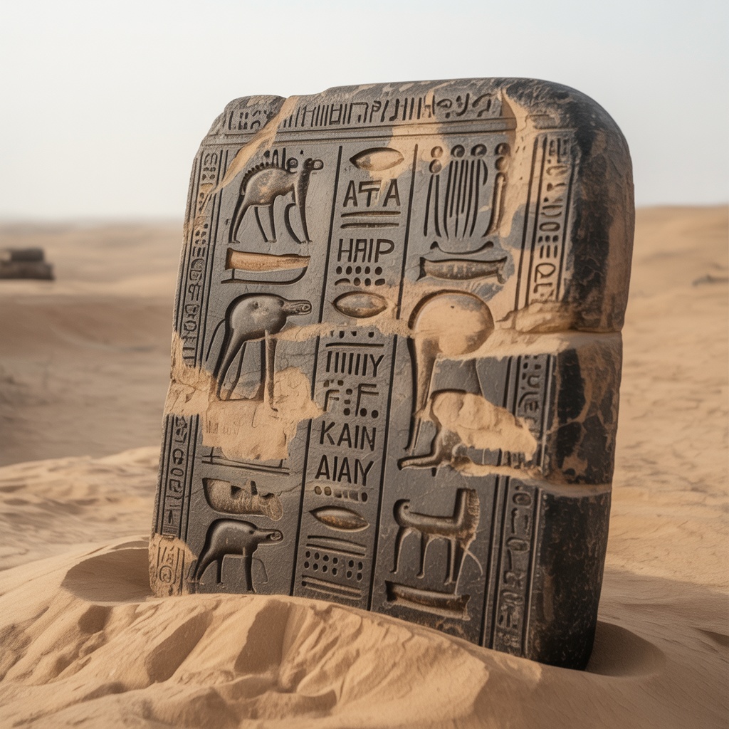Carved Maya glyphs and symbols at archaeological site