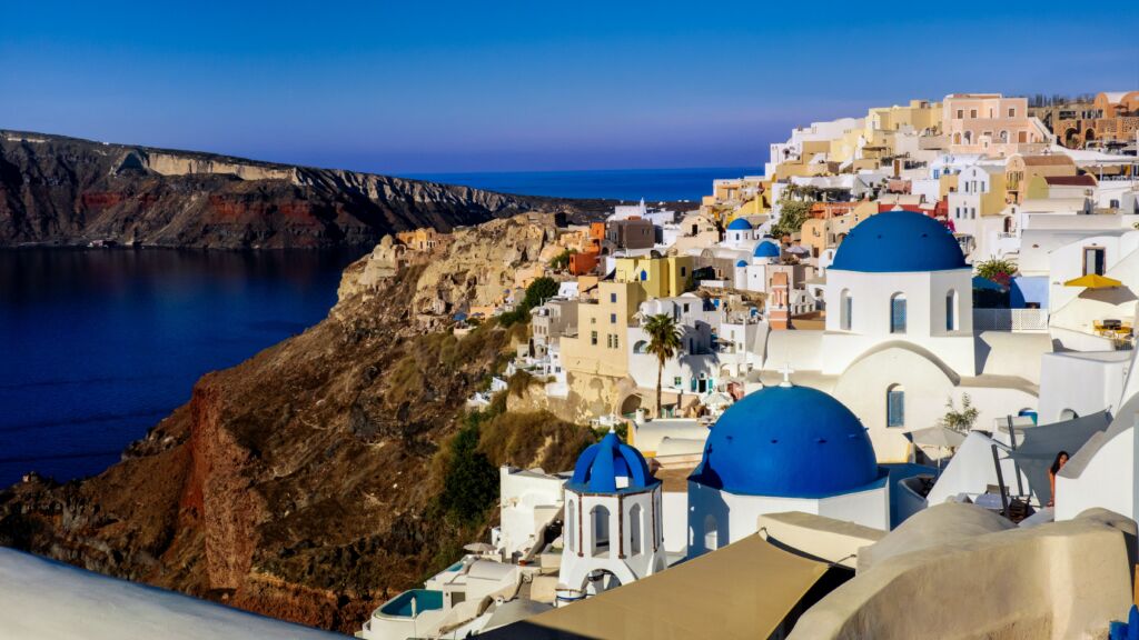 Santorini Blue Domes